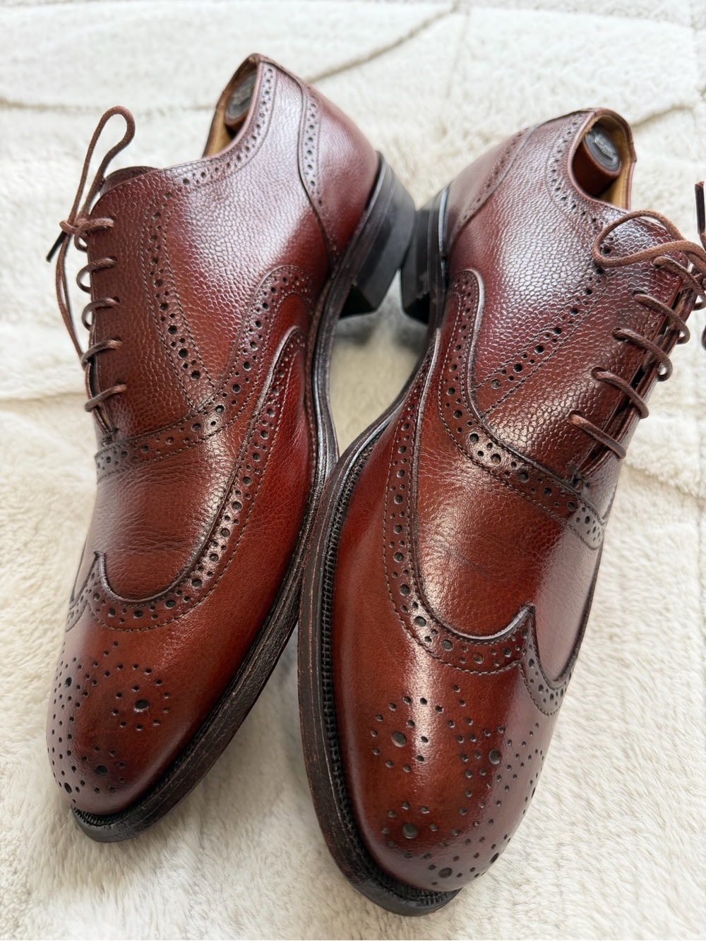 VINTAGE 🇺🇸 USA Made Austin Reed Goodyear Welted Brown Wingtip Brogues Shoes 10